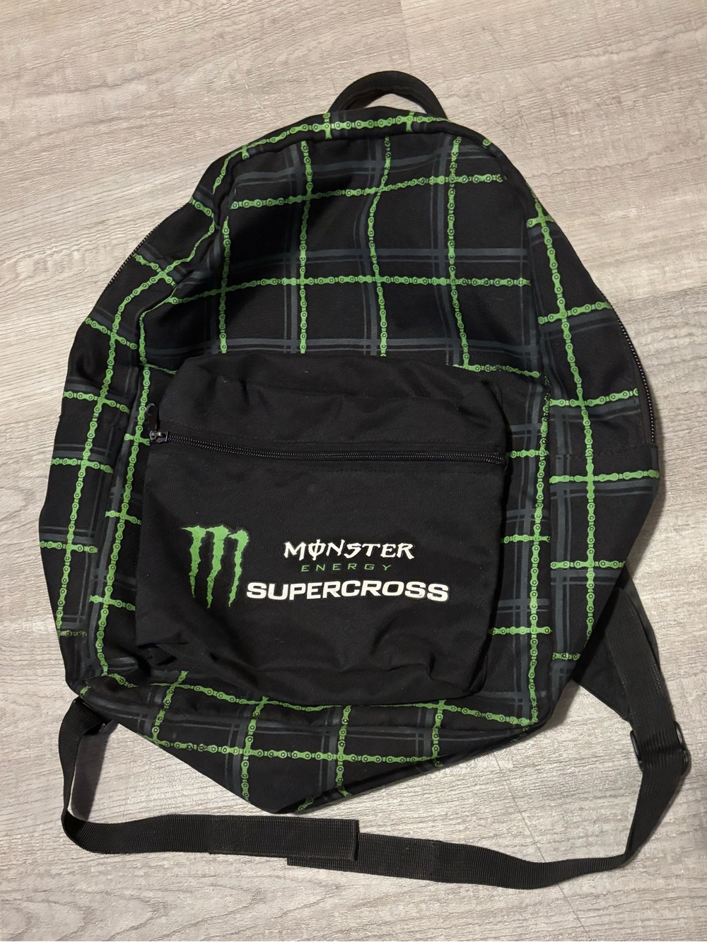 Monster Energy Black Promo Backpack Laptop Padded Pockets Zippers Large Logo